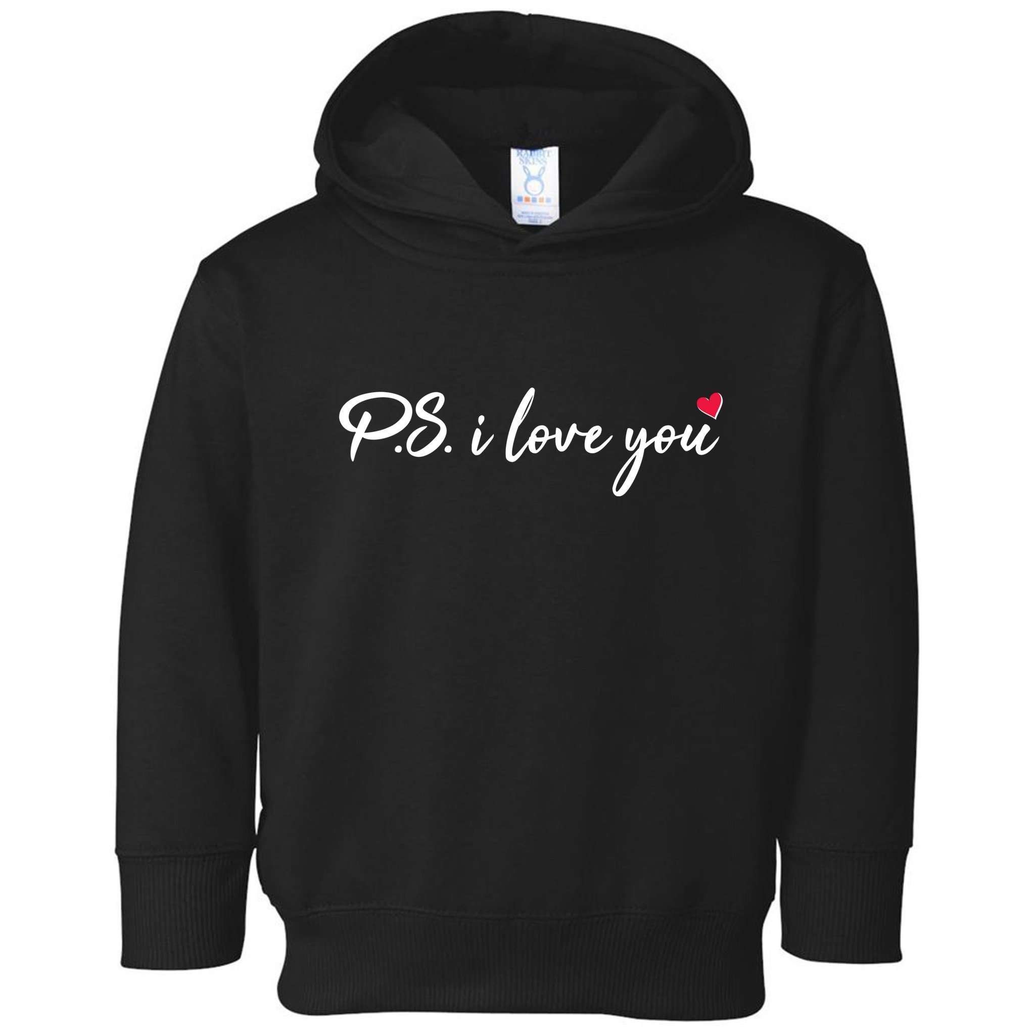 Cute Valentines Day P.S. I Love You Toddler Hoodie