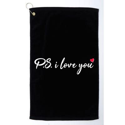 Cute Valentines Day P.S. I Love You Golf Towel
