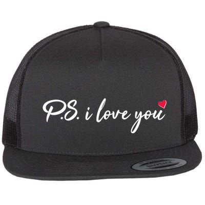 Cute Valentines Day P.S. I Love You Flatbill Hat