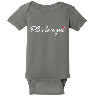 Cute Valentines Day P.S. I Love You Baby Bodysuit