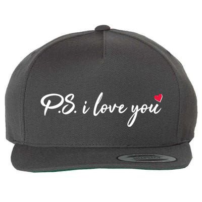 Cute Valentines Day P.S. I Love You Wool Snapback Cap