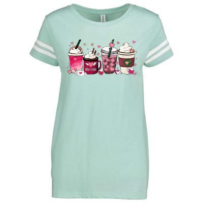 Cute Valentines Day Valentine Coffee Lover Enza Ladies Jersey Football T-Shirt