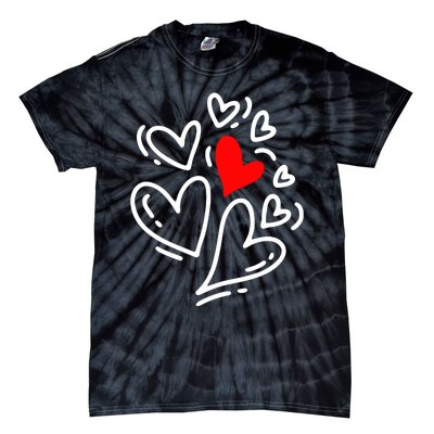 Cute Valentines Day Hearts Tie-Dye T-Shirt