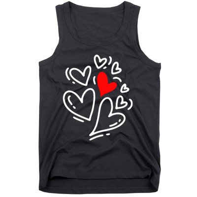 Cute Valentines Day Hearts Tank Top