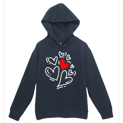 Cute Valentines Day Hearts Urban Pullover Hoodie