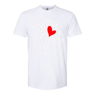 Cute Valentines Day Hearts Softstyle CVC T-Shirt