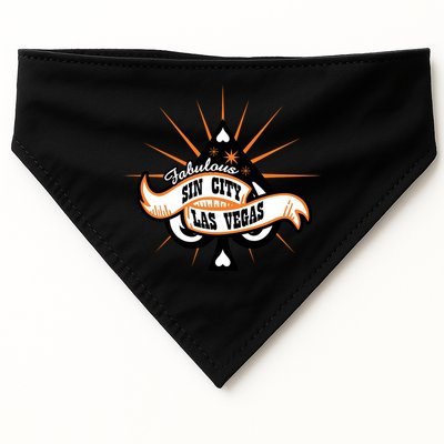 Cool Vector Design Las Vegas Sin City USA-Made Doggie Bandana