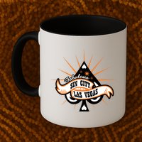 Cool Vector Design Las Vegas Sin City Mug