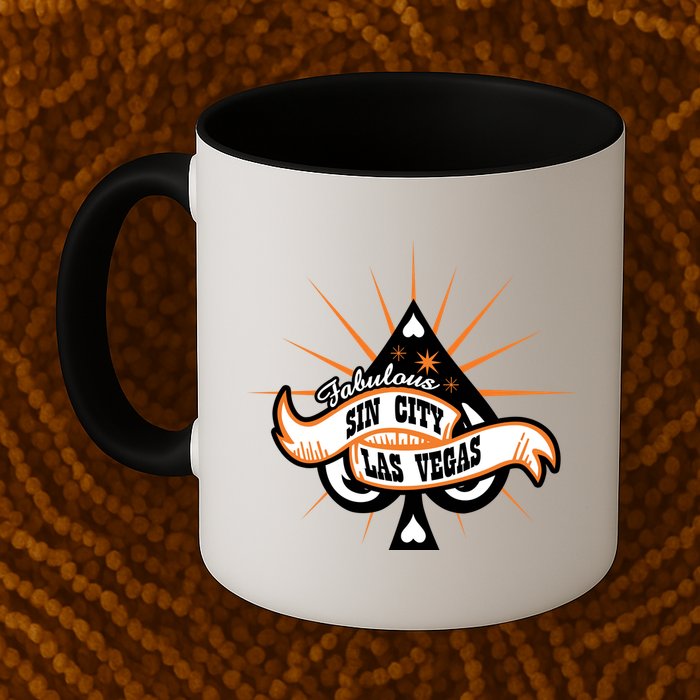 Cool Vector Design Las Vegas Sin City Mug