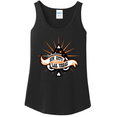 Cool Vector Design Las Vegas Sin City Ladies Essential Tank