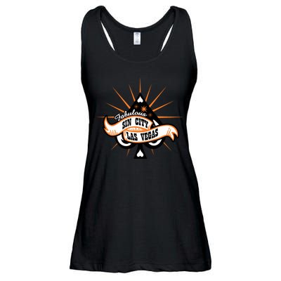 Cool Vector Design Las Vegas Sin City Ladies Essential Flowy Tank