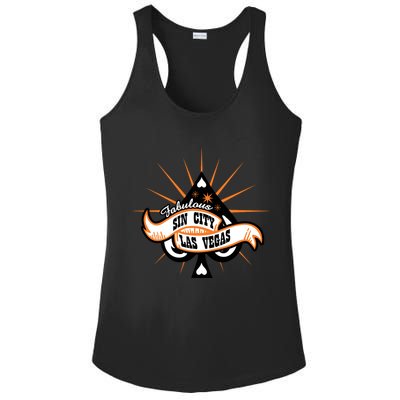 Cool Vector Design Las Vegas Sin City Ladies PosiCharge Competitor Racerback Tank