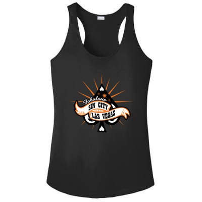 Cool Vector Design Las Vegas Sin City Ladies PosiCharge Competitor Racerback Tank