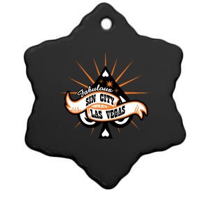 Cool Vector Design Las Vegas Sin City Ceramic Star Ornament