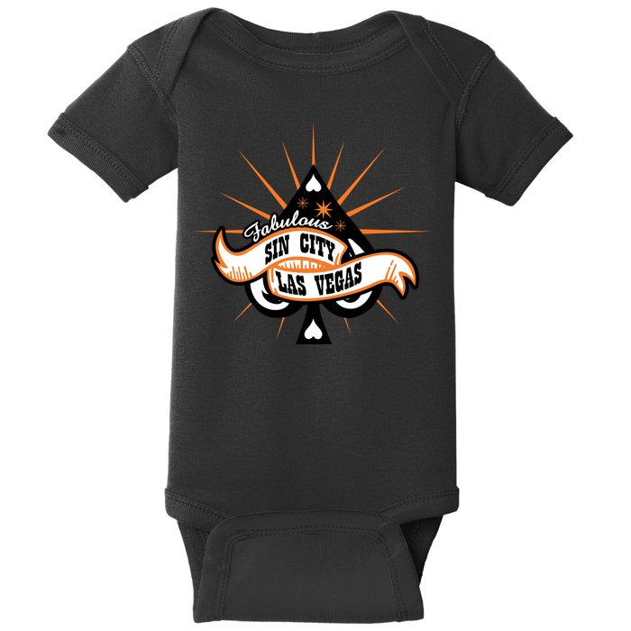Cool Vector Design Las Vegas Sin City Baby Bodysuit