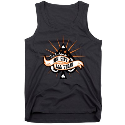 Cool Vector Design Las Vegas Sin City Tank Top