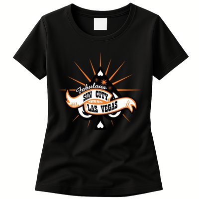 Cool Vector Design Las Vegas Sin City Womens T-Shirt