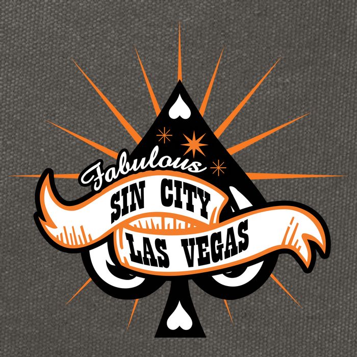 Cool Vector Design Las Vegas Sin City Cotton Canvas Backpack