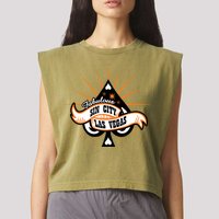 Cool Vector Design Las Vegas Sin City Garment-Dyed Women's Muscle Tee