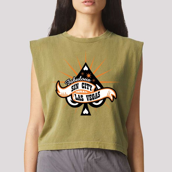 Cool Vector Design Las Vegas Sin City Garment-Dyed Women's Muscle Tee
