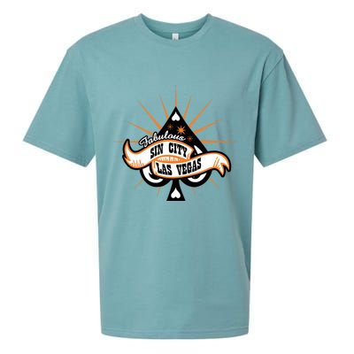 Cool Vector Design Las Vegas Sin City Sueded Cloud Jersey T-Shirt