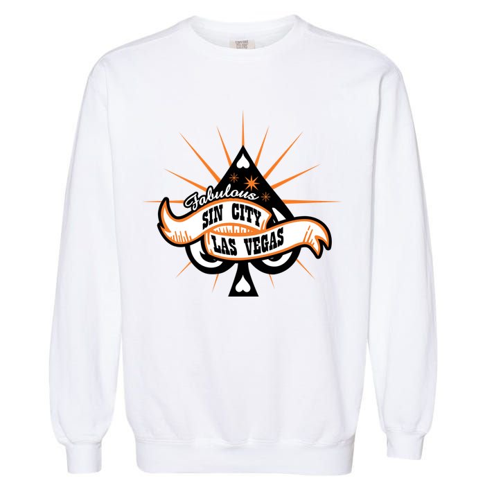 Cool Vector Design Las Vegas Sin City Garment-Dyed Sweatshirt