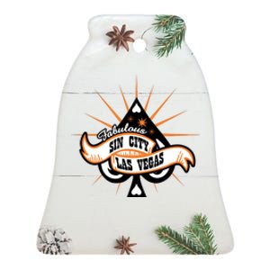 Cool Vector Design Las Vegas Sin City Ceramic Bell Ornament