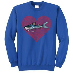 Catfish Valentines Day Fish Love Fingerprint Great Gift Sweatshirt