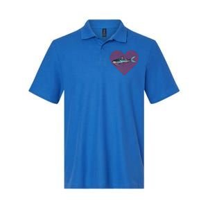 Catfish Valentines Day Fish Love Fingerprint Great Gift Softstyle Adult Sport Polo