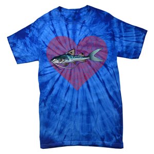 Catfish Valentines Day Fish Love Fingerprint Great Gift Tie-Dye T-Shirt