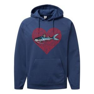 Catfish Valentines Day Fish Love Fingerprint Great Gift Performance Fleece Hoodie