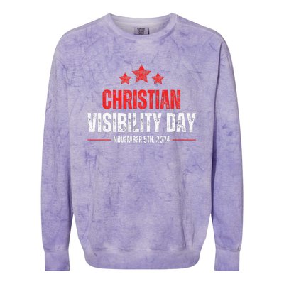 Christians Visibility Day November 5th 2024 Colorblast Crewneck Sweatshirt