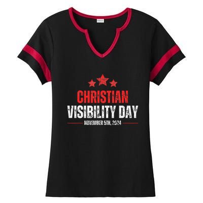 Christians Visibility Day November 5th 2024 Ladies Halftime Notch Neck Tee