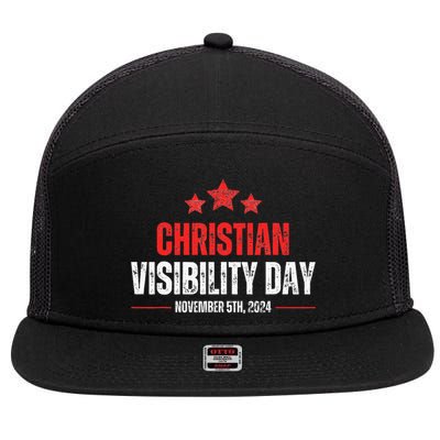 Christians Visibility Day November 5th 2024 7 Panel Mesh Trucker Snapback Hat