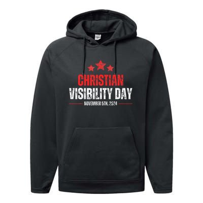 Christians Visibility Day November 5th 2024 Performance Fleece Hoodie