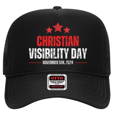 Christians Visibility Day November 5th 2024 High Crown Mesh Back Trucker Hat