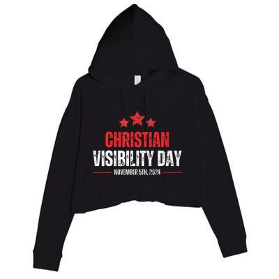 Christians Visibility Day November 5th 2024 Crop Fleece Hoodie