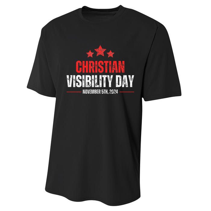 Christians Visibility Day November 5th 2024 Performance Sprint T-Shirt