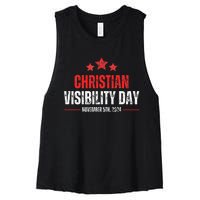 Christians Visibility Day November 5th 2024 Women's Racerback Cropped Tank