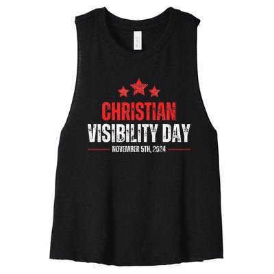 Christians Visibility Day November 5th 2024 Women's Racerback Cropped Tank