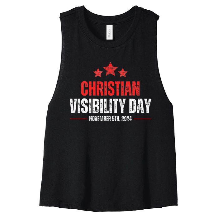 Christians Visibility Day November 5th 2024 Women's Racerback Cropped Tank