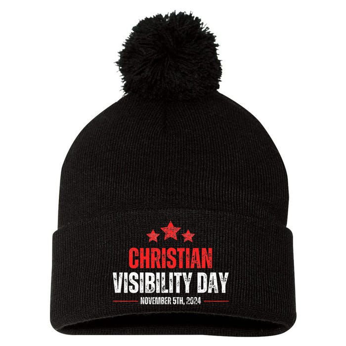 Christians Visibility Day November 5th 2024 Pom Pom 12in Knit Beanie