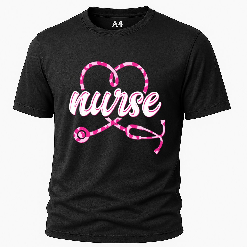 Cute Valentines Day Nurse Heart Stethoscope Cooling Performance Crew T-Shirt