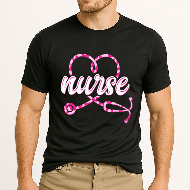 Cute Valentines Day Nurse Heart Stethoscope Cooling Performance Crew T-Shirt
