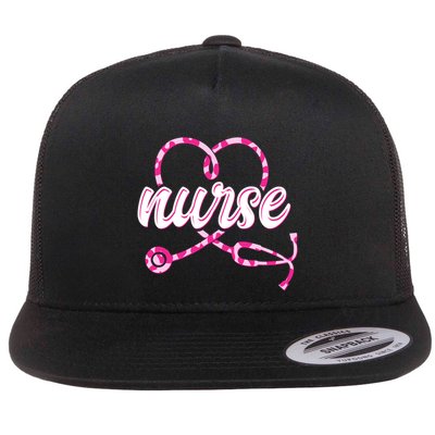 Cute Valentines Day Nurse Heart Stethoscope Flatbill Hat
