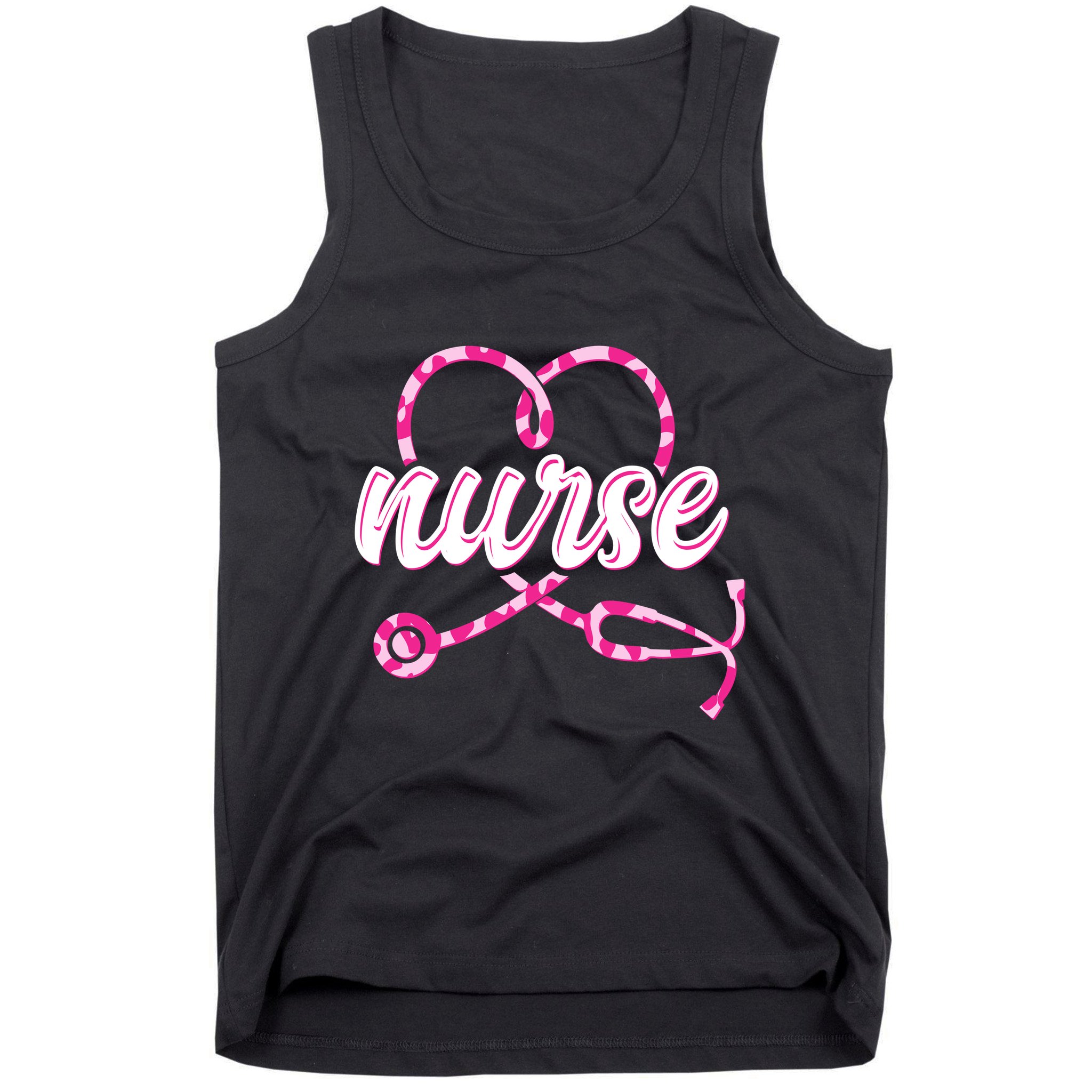 Cute Valentines Day Nurse Heart Stethoscope Tank Top