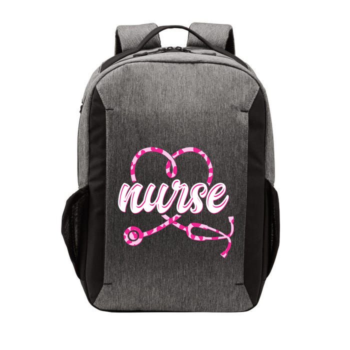 Cute Valentines Day Nurse Heart Stethoscope Vector Backpack