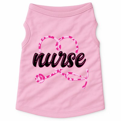 Cute Valentines Day Nurse Heart Stethoscope Doggie Tank