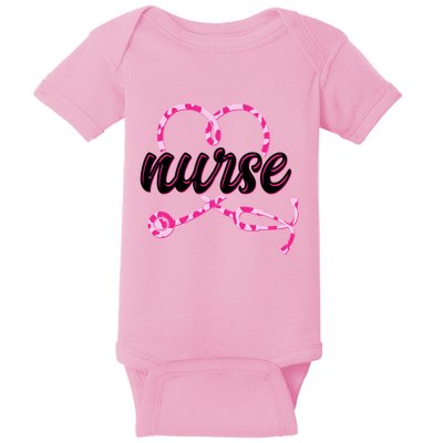Cute Valentines Day Nurse Heart Stethoscope Baby Bodysuit