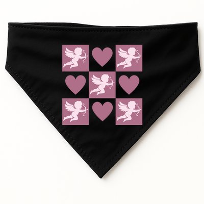 Cupid Valentines Day Heart Love USA-Made Doggie Bandana